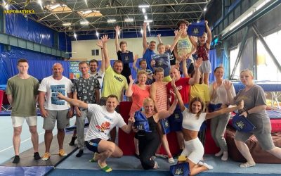 Тренинг по прыжкам на двойном минитрампе