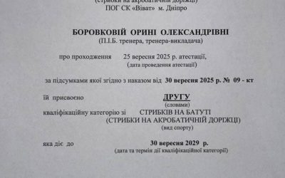 Тренерська категорія